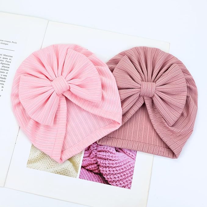 Cinaci 4 Pieces Baby Girls Turban Hats - Image 7