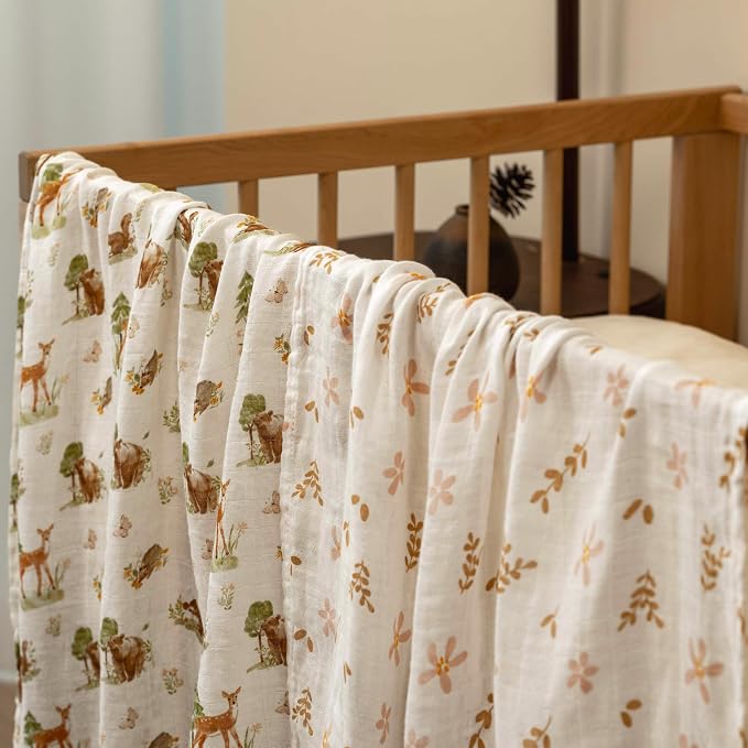 GLLQUEN BABY Receiving Blankets Muslin Swaddle Blanket - Image 5