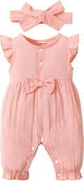 Renotemy Newborn Baby Girl Clothes Romper Summer Outfits Preemie-18Months | by Renotemy