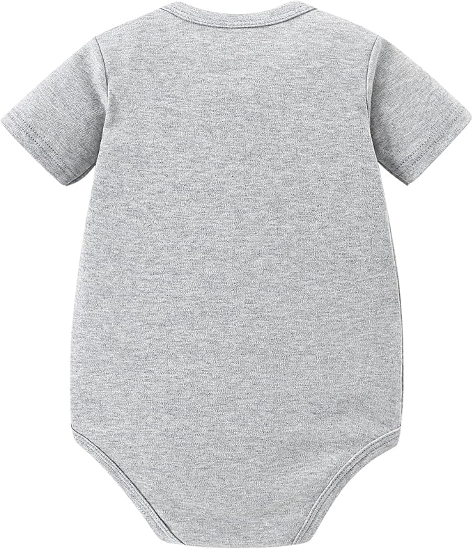 AIWUHE Unisex-Baby Short Sleeve Bodysuits Cotton One-piece Boy Girl Summer - Image 2