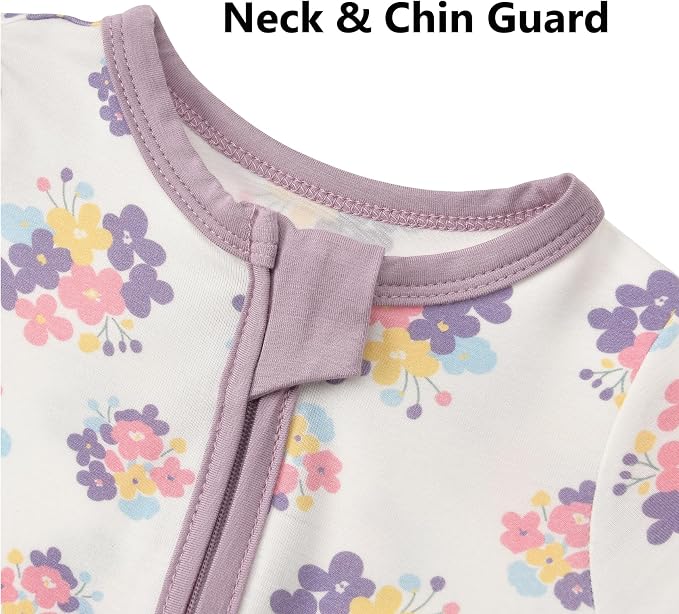 Aablexema Baby Short Sleeve Footless Pjs Zipper Romper 3-Pack | Soft Breathable - Image 3