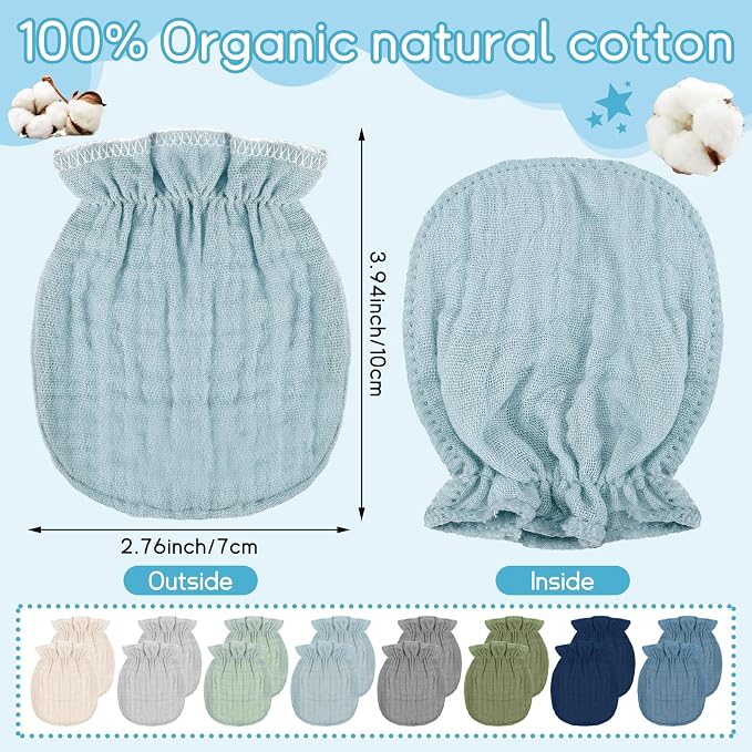 Baby Mittens Newborn No Scratch 0-6 Months - Image 2