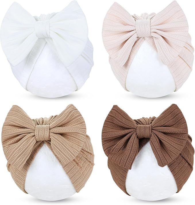 Cinaci 4 Pieces Baby Girls Turban Hats by Cinaci