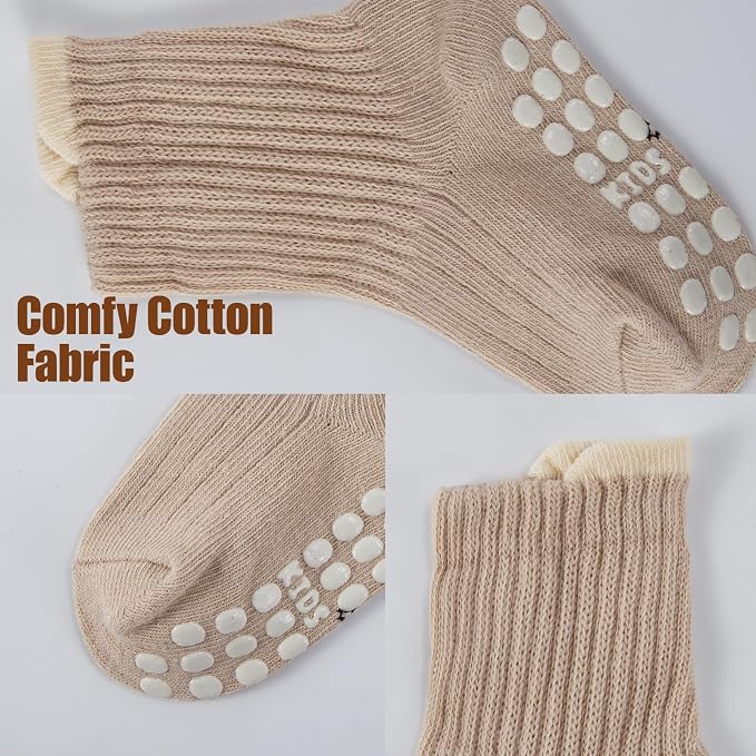 8 Pairs Baby Toddler Socks Non-Slip Grip Socks - Image 7