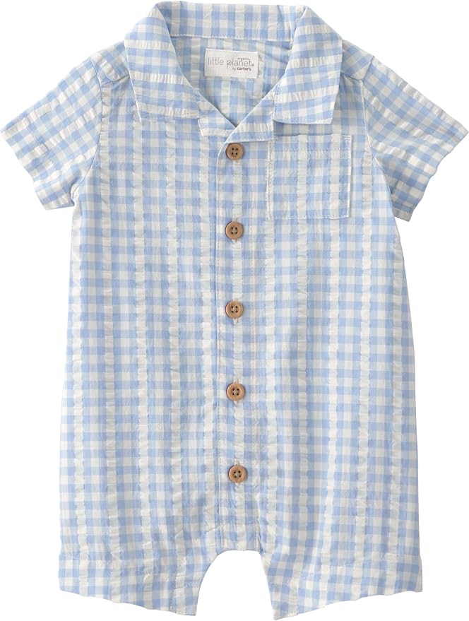 little planet by carter's Unisex Baby Waffle Knit Button-Front Jumpsuit made by LittlePlanet