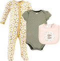 Hudson Baby Unisex Cotton Sleep and Play, Bodysuit and Bandana Bib Set by HudsonBaby