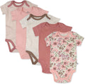 HonestBaby baby-girls 5-pack Short Sleeve Bodysuits One-piece 100% Organic by HonestBaby