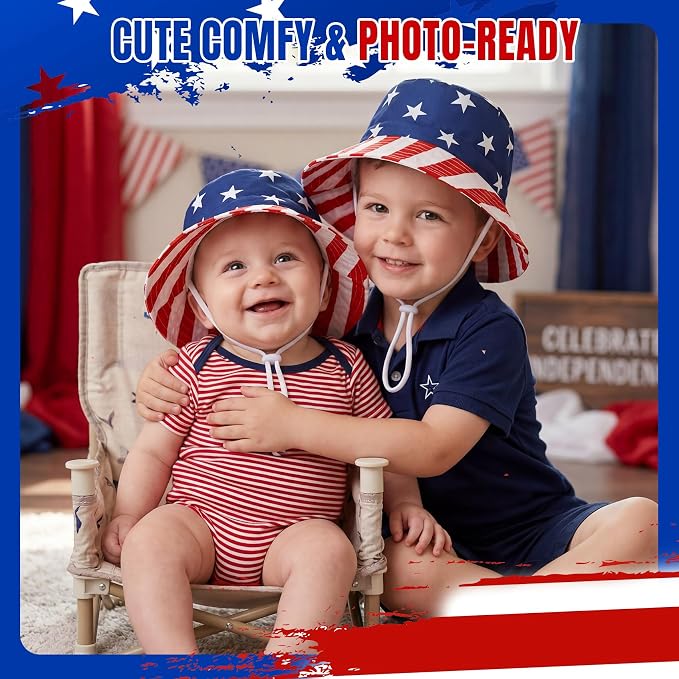 Durio Baby Sun Hat UPF50+ Wide Brim Bucket Hats - Image 6
