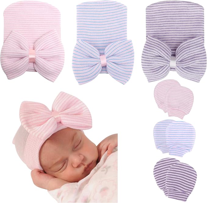 AQOKKA Newborn Baby Girl Hats - Image 7