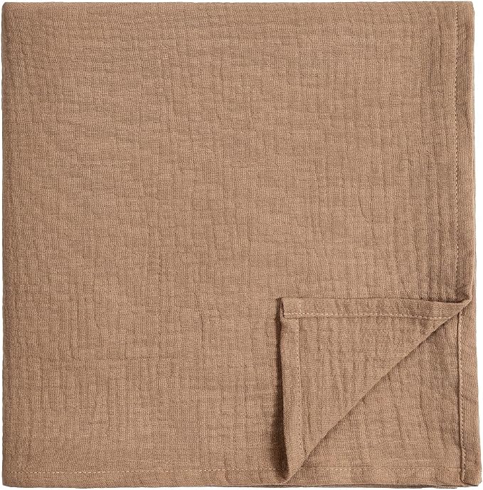 Meracorallo Muslin Swaddle Blanket, 100% Cotton Receiving Blanket, Tan | Soft by Meracorallo