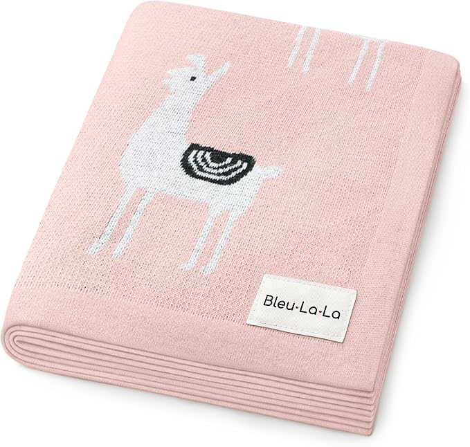 Knit Swaddling Baby Blanket by BleuLaLa