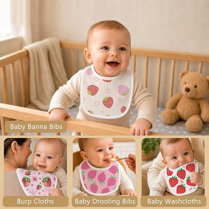 Baby Bibs for Baby Boys Girls 6-Pack - Image 3
