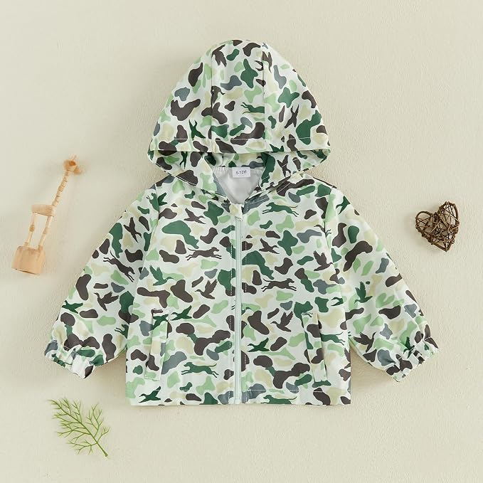 Toddler Windbreaker Jacket Baby Girl Hooded Zip Up Sweatshirt Winter Jacket - Image 4