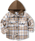 YOUNGER STAR Toddler Kids Boys Girls Flannel Hooded Plaid Shirt Button Baby Red by YOUNGER+STAR