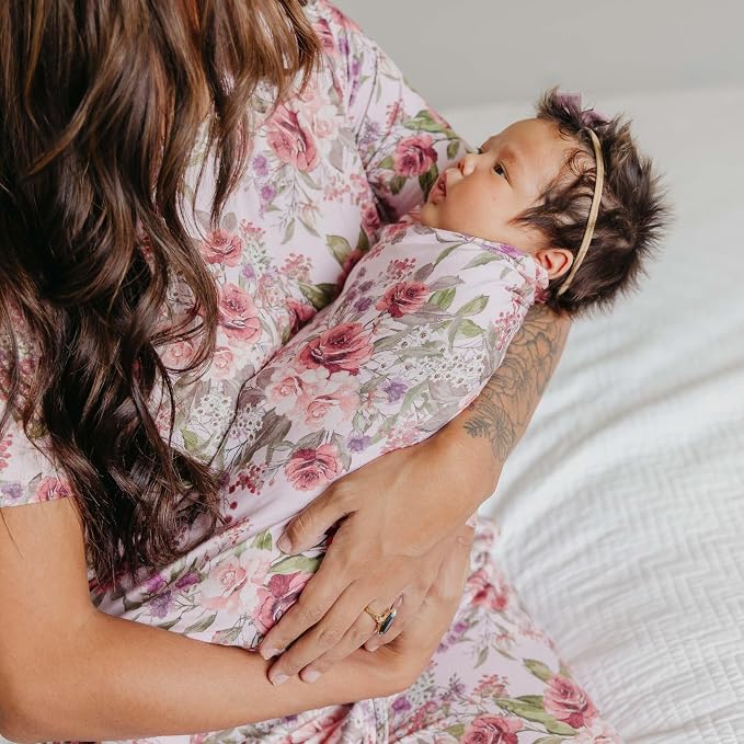 Copper Pearl Swaddle Blankets for Newborns | Soft Stretchy Receiving Blankets - Image 5