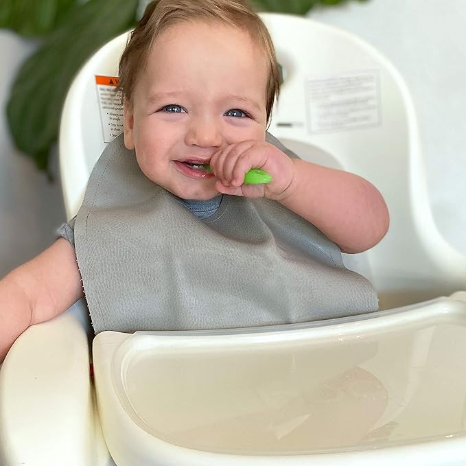 ChooMee Silicone Baby Spoons | 4 Months +, First Stage Baby Led Weaning and Self Feeding | Soft Spoon with Firm Handle | Designed in USA, BPA Free, Premium grade Platinum Silicone | 2 CT
