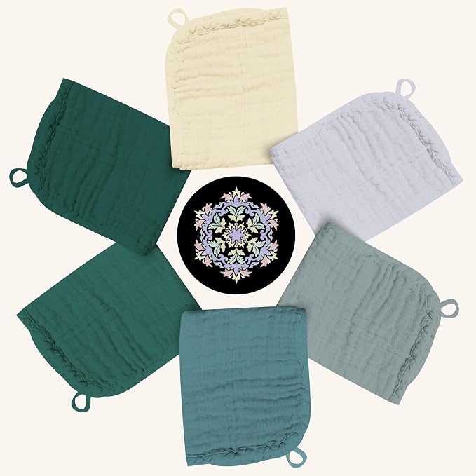 Baby Washcloths -100% Cotton Muslin Soft Baby Bath Wash Cloths and Absorbent - Image 2