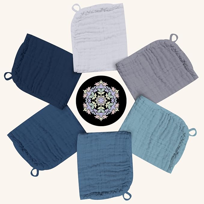 Baby Washcloths -100% Cotton Muslin Soft Baby Bath Wash Cloths and Absorbent - Image 2