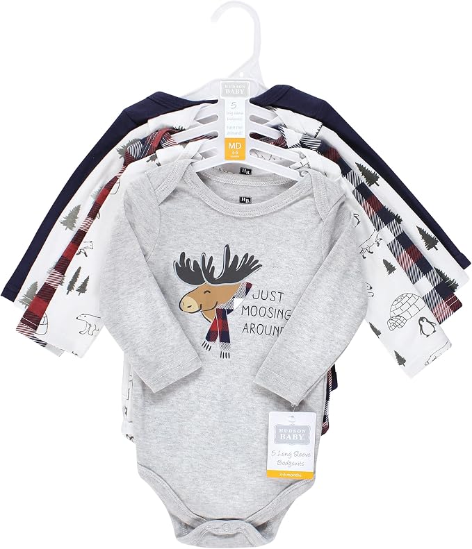 Hudson Baby Unisex Baby Cotton Bodysuits - Image 2