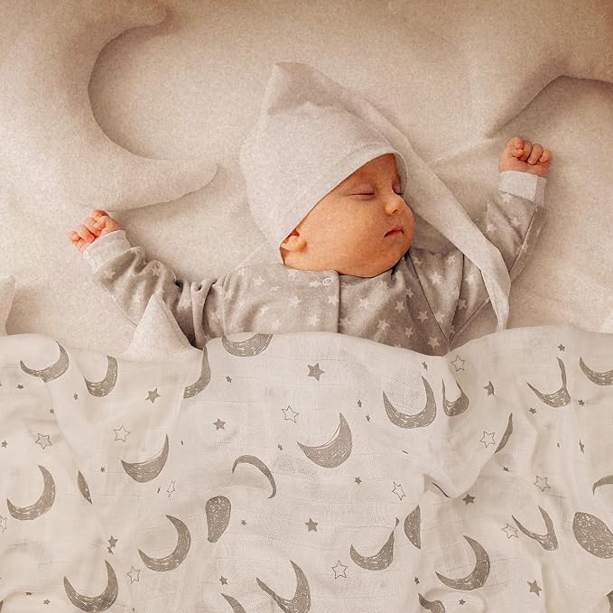 GLLQUEN BABY Muslin Swaddle Blankets 4Pk Receiving Blanket Large 35" x 40" | - Image 6