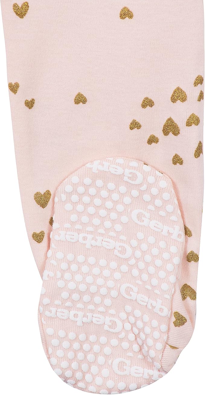Gerber Baby Girls 2-Pack Footed Pajamas - Image 8