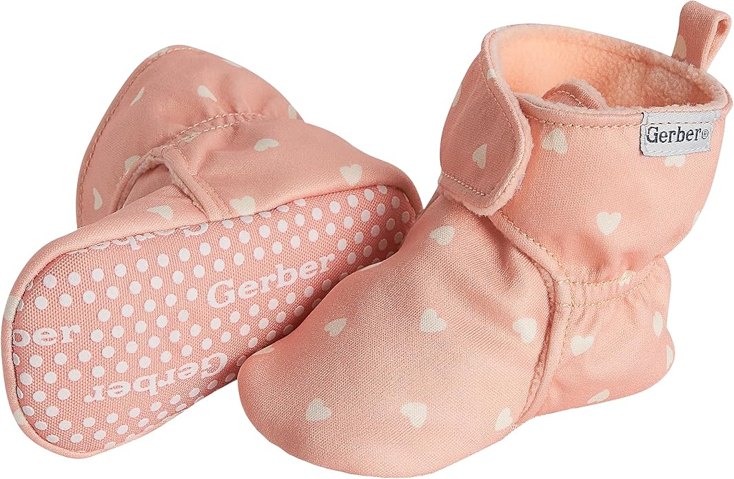 Gerber Baby Fleece Lined Wrap Fasten Non Skid Soft Slipper Booties - Image 3