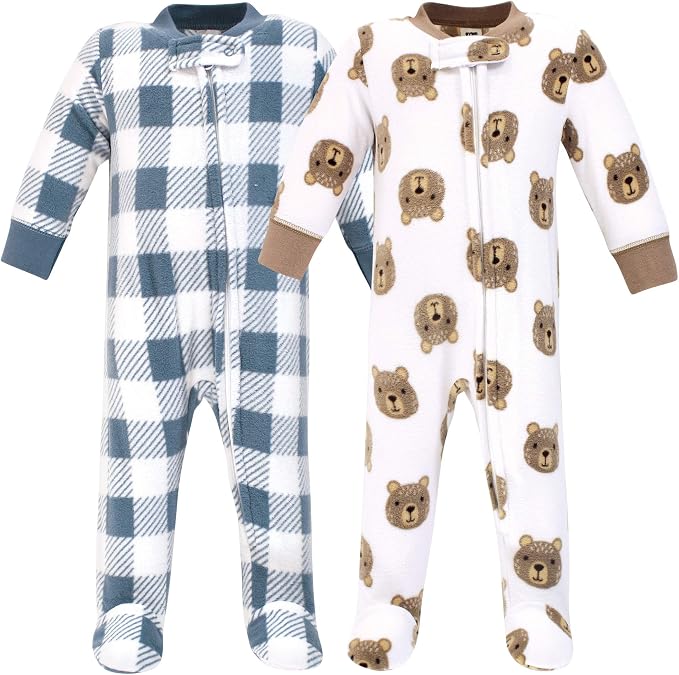 Hudson Baby Unisex Baby Fleece Sleep and Play - Image 2