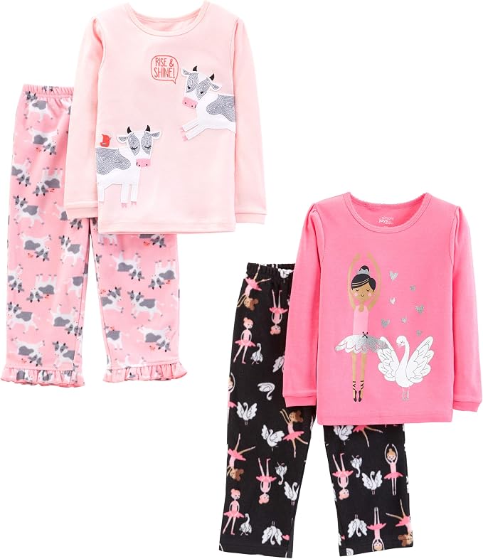 Simple Joys by Carter's Girls' 4-piece Polyester Pajamas by SimpleJoysbyCarters