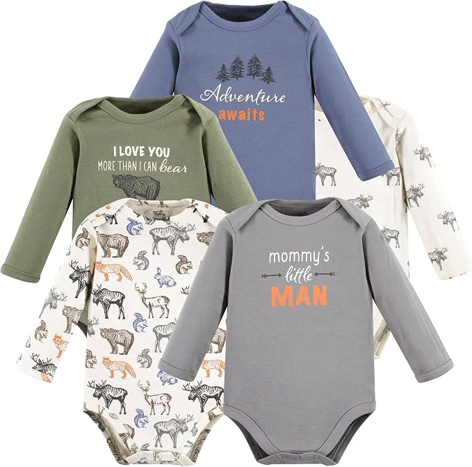 Touched by Nature Unisex Baby Organic Cotton Long-Sleeve Bodysuits by TouchedbyNature