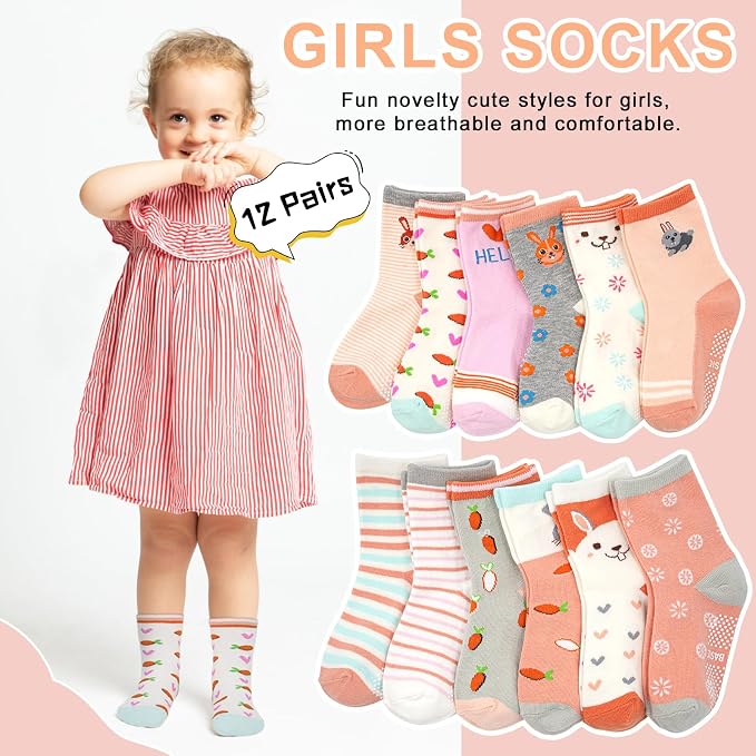 Tphon Non Slip Kids Toddler Socks - Image 4
