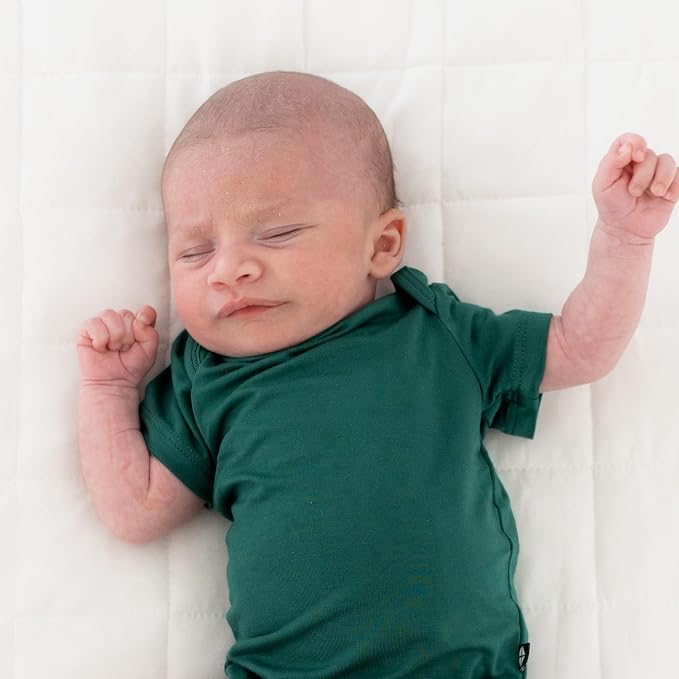 KYTE BABY Short Sleeve Baby Bodysuit, Buttery Soft Rayon Made From Bamboo - Image 2