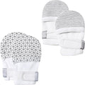 Baby Newborn No Scratch Mittens Stay On, 100% Cotton Adjustable 0-12M | Soft by HAPIU