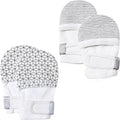 Baby Newborn No Scratch Mittens Stay On, 100% Cotton Adjustable 0-12M | Soft by HAPIU