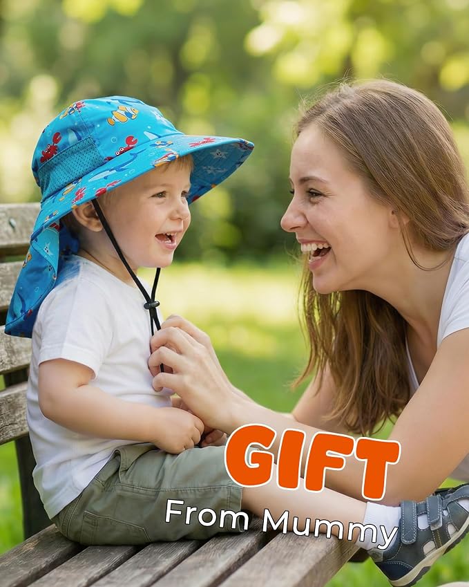 Toddler Baby Sun Hat Kids Summer Beach Essentials Adjustable Beach Hats - Image 4