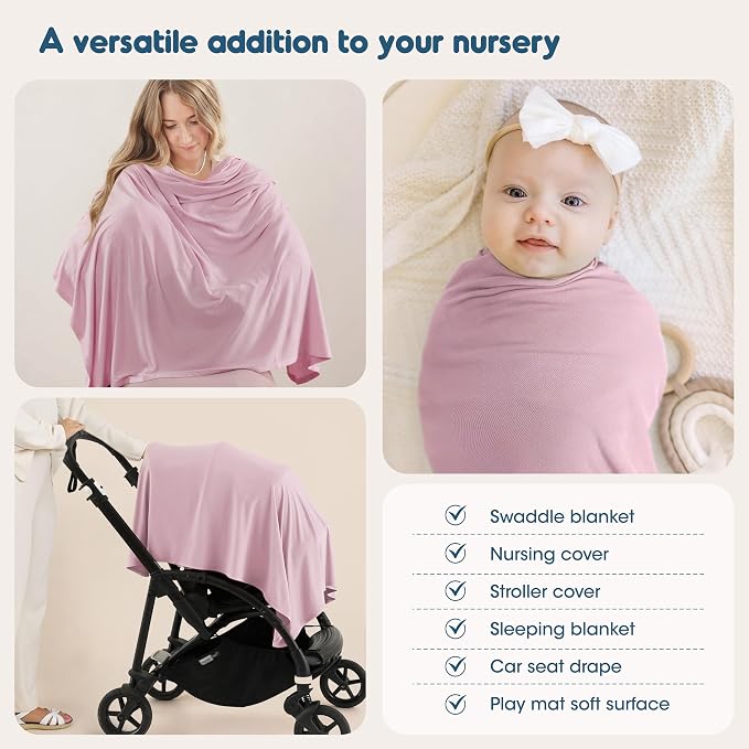 GRSSDER 2-Pack Ultra Soft Stretchy Jersey Knit Baby Swaddle Blankets, 33x44 | - Image 6