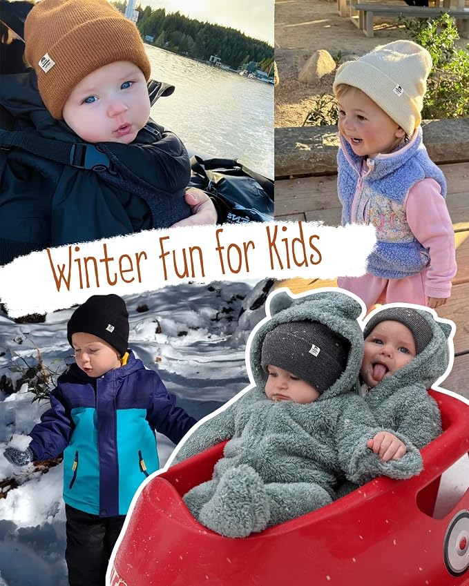 FURTALK Baby Beanie Knit Winter Hats 3 Pack - Image 4