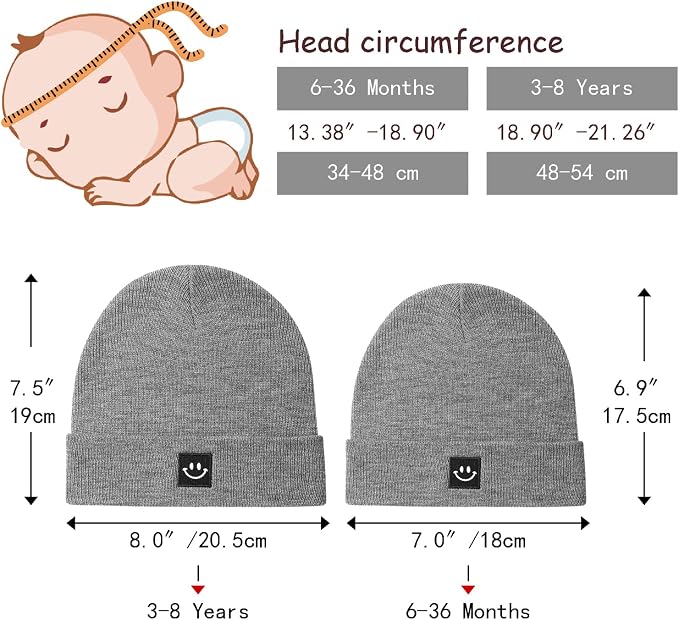 Baby Beanie Knit Ski Hat with Cute Face - Image 4