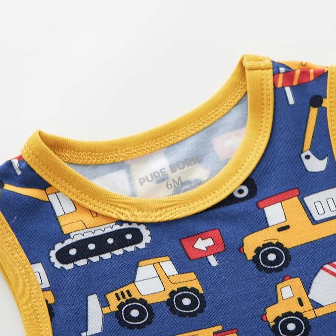 pureborn Baby Girls Boys Bodysuit Super Soft Cotton Romper 0-24 Months | - Image 4