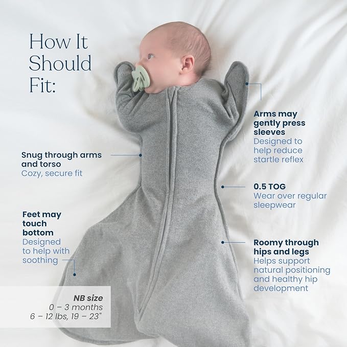 HALO Sleepsack SwaddleStretch, Arms Up or Extended Arms, Newborn Baby Swaddle - Image 6