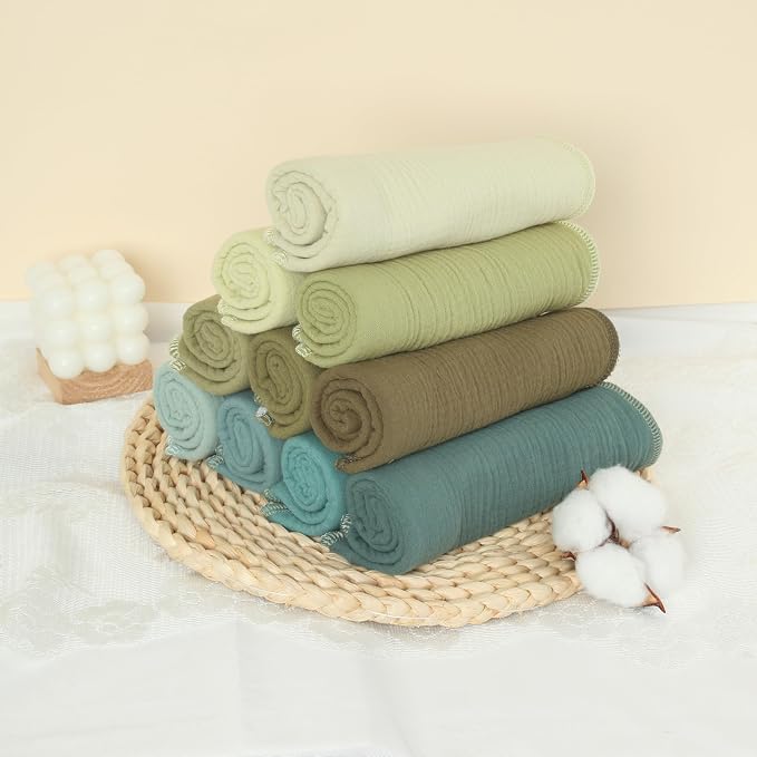 Muslin Burp Cloths 19" x 9", Baby Burping Clothes, Large Extra Soft Absorbent - Image 6