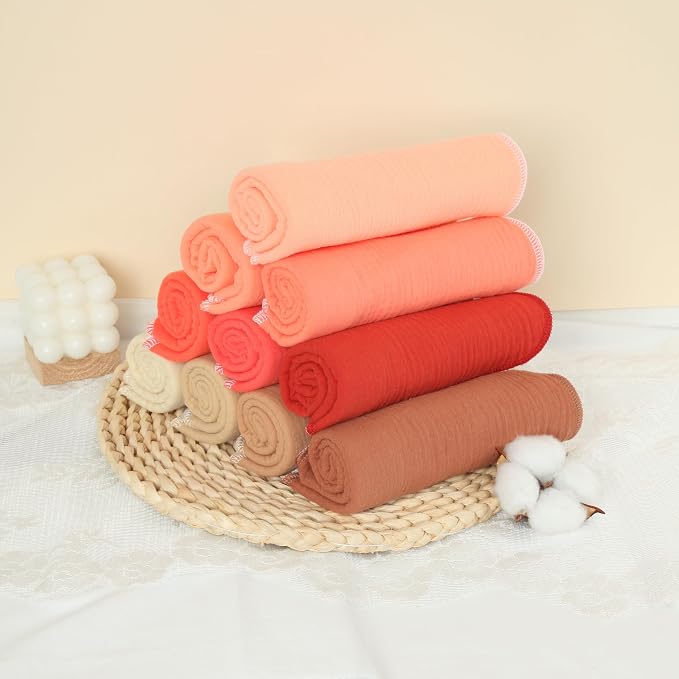 Muslin Burp Cloths 19" x 9", Baby Burping Clothes, Large Extra Soft Absorbent - Image 6