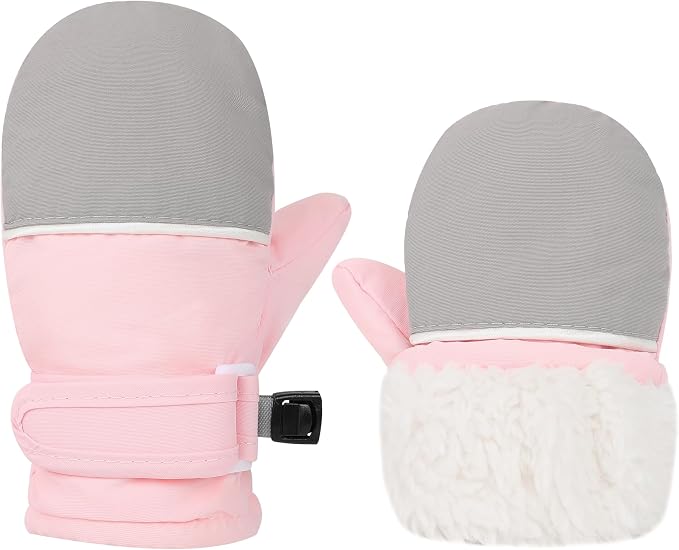Toddler Gloves Kids Mittens Winter Warm Lined Fleece Gloves Waterproof Snow - Image 2