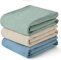 JELLYMONI Muslin Swaddle Blankets for Unisex, 3 Pack Newborn Receiving Blanket, Large 47 x 47 inches Soft Breathable Muslin Baby Blanket for Newborn Boys & Girl