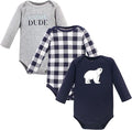 Hudson Baby baby-boys Cotton Long-sleeve Bodysuits 3-pack by HudsonBaby