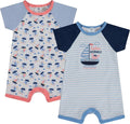 Cudlie 2-Pack Baby Boy Rompers – Soft Cotton, Everyday Comfort by Cudlie