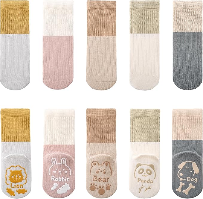 Zumou Toddler Knee High Socks Non Slip Anti Skid Baby Boy Girls Seamless Long Stockings