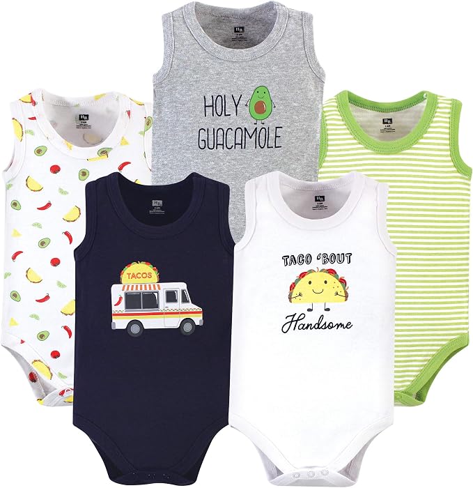 Hudson Baby Unisex Baby Cotton Sleeveless Bodysuits by HudsonBaby