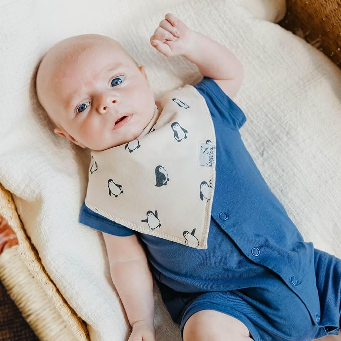 Copper Pearl Baby Bibs 4 Pack, Printed Bandana Drool Bibs - Image 4