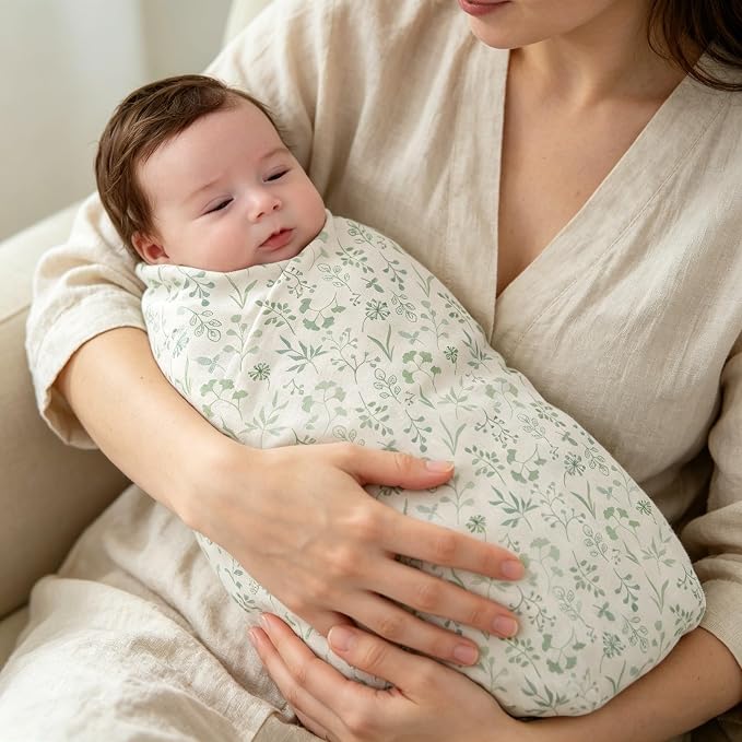 POMISO Muslin Swaddle Blankets for Boys & Girls, Newborn Receiving Blankets - Image 3