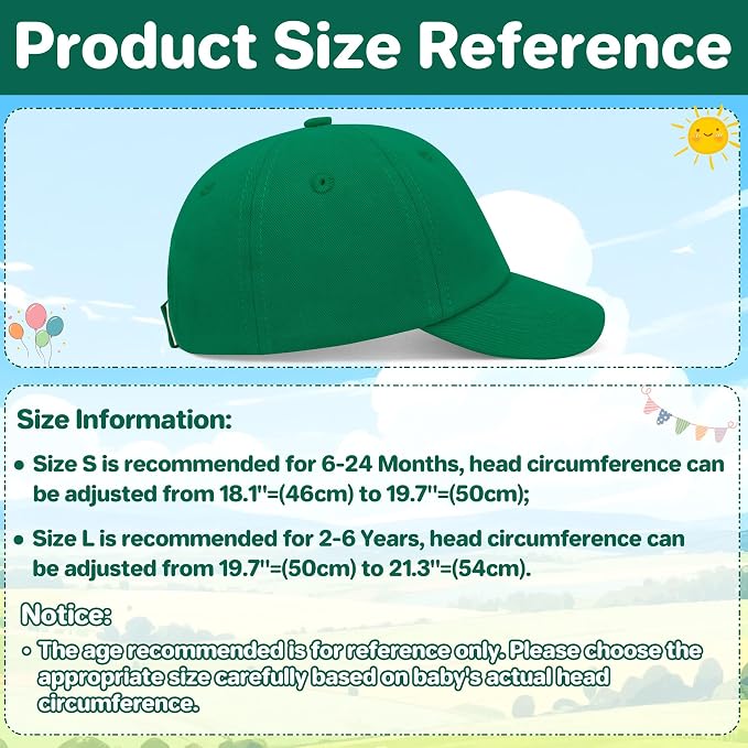 qikqik Baby Baseball Cap Toddler Baseball Hat Baby Ball Cap Toddler Hats - Image 6